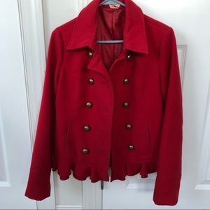 Red Pea Coat